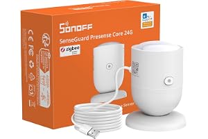 SONOFF SNZB-06P24 Zigbee Närvarosensor 24GHz, Rörelsesensor med Ljussensor, Zonindelning, Adaptiv Kalibrering, USB-C-strömför