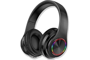 BSWL Headphones Wireless Bluetooth 5.0,Wireless Headphones Over Ear HiFi Stereo Bass Sound Bluetooth Headphones Noise Cancelling with Built-in Mic,FM,SD/TF for PC/Home Foldable Headphones Wireless