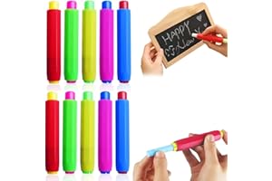 Tadipri Kreidehalter, 10 Stück Kunststoff Kreidehalter, Verstellbarer Kreide Holder, Bunte Chalk Holders, Kinder Kreidehalter, für Schule, Büro, Zuhause