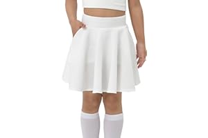 DGSHIRLDJO Jupe pour Filles,Jupe de Tennis Plissée Taille Haute Décontractée Mini Jupe 5-14 Ans