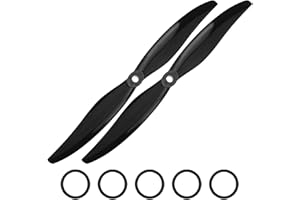 EMSea 2 Pièces Hélices CCW en Nylon 7035 Compatible avec Radiolink A560 Avions Conçues pour Les Moteurs 1806KV-2204KV Noire