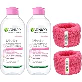 Garnier Skin Naturals Micellar Kusursuz Makyaj Temizleme Suyu (400 ml) 2'li + Hediye Havlu Bileklik Seti