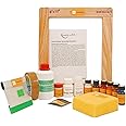 sumikrafts Screen Printing kit for Beginners: 6 Assorted Pigment Dyes+ Screen Printing Wooden Frame Small 8"x10" pre Stretched mesh no 16(Option 4)