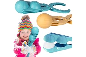 MOPQMKT 2 Pcs Fabricant de Boules de Neige,Clip Boule de Neige,Agrafe en Plastique de Boule de Neige,Pince à Boule de Neige,Snowball Maker pour Enfants,Adultes,Jouets en Plein Air