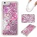 Produktbild KSHOP Hardcase Hülle TPU Silikon für iPhone 6 /iphone 6S 4.7" mit Flüssigkeit - Schale Etui Case Cover Softshell Backcover Case Schutzhülle Cover Wasser mit Schneekugel Sterne Design in Hellblau Transparent 3D Kreative - Lila Treibsand Purple Butterfly Treibsand