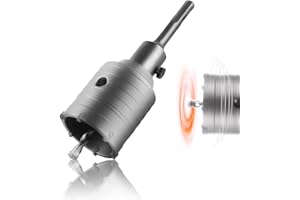 HAIMAYEE Sierra Corona Perforadora Hormigon 55mm en Ceco con Adaptador SDS Plus Broca para Cemento Ladrillo Piedra Pared