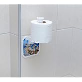 Dekoratif Karışık Desenli Tuvalet Kağıtlığı, Beyaz, Duvar Montajlı
