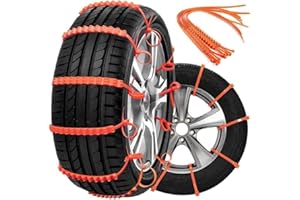 NICAI KITCHEN Snow Chains, 10Pcs Non-slip Tire Chains Wheel Chains for Snow Nylon Ice Breaking Multi-layer Teeth Winter Snow Tire Chains,Tire Socks For Snow 145mm-295mm