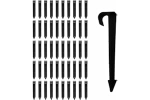 LSRVNM 50PCS Micro Drip Pipe Clip for Drip Irrigation Line Weeping Pipe Soaker Hose, Ground Stakes for Vegetable Gardens Flower Beds Planting Watering System Tools Lawn Garden Supplies