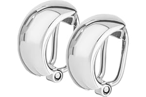 NKlaus Srebrna para klipsów do uszu, bez dziurek w uszach, srebro wysokiej próby 925, dla mężczyzn i kobiet, 9089, Srebro
