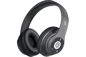Prtukyt Wireless Headphones Over Ear,[52 Hrs Playtime] Bluetooth Headphones,6EQ Modes,Foldable Bluetooth Headset Built-in Mic,Soft Memory Earmuffs (Grey)