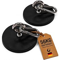 Campnetic Magnete 88mm mit Ösen & Karabinern- 2er Set