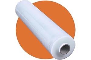 Roe Tenpo Stretch Shrink Wrap Roll - 400mm X 250m, Strong, Water & Moisture Proof, Industrial Strength Cling Film, Plastic Wrap, for Luggage, Pallet Wrap & Packaging (Clear, 1 Roll)