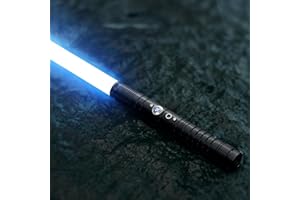 Lischwert Lightsaber, RGB 11 Colors 4 Modle Voices Light Saber, Smooth Swing & Fight Sound Effects, Gift & Cosplay Toys for Kids for Ages 6 and Up(77cm-Black)