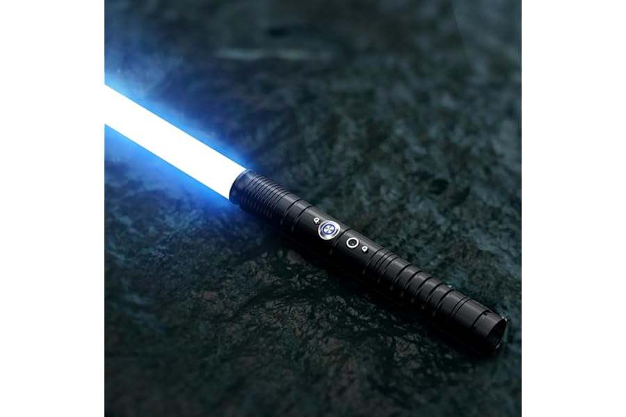 Lischwert Lightsaber, RGB 11 Colors 4 Modle Voices Light Saber, Smooth Swing & Fight Sound Effects, Gift & Cosplay Toys for Kids for Ages 6 and Up(77cm-Black)
