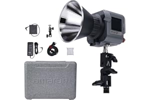 Aputure Amaran 60x S LED Video Light 65W Output Bi-Color 2700k-6500k with Bowens Mount App Control DC/AC Power Supply for Photography