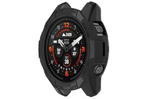 GIOPUEY Cover per Garmin fenix7X pro/Garmin Epix Pro 51mm, TPU Silicone Premium Morbido e leggero Protettiva Case Cover, Antiurto&caduta Custodia - black