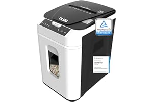 ‎LMG GERMANY Profi Aktenvernichter P5 Autofeed- 180 Blatt gleichzeitig, Partikelschnitt- Automatische Abschaltung, Extrem leise mit 58 dB, Touch-Bedienfeld, Riesiger 32 L Behälter, Beeindruckende Wertigkeit- DSGVO