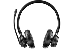 seenda Cuffie Wireless con Microfono – Cuffie Bluetooth V5.3 con Cancellazione del Rumore AI & Disattivazione, 30 Ore di Riproduzione, Laptop per Telefoni Cellulari/Skype/Call Center/Ufficio