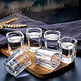 Raghavendra Sarkar® Heavy Base Straight Shot Glass Vodka Tequila Shot Glasses Crystal Glass Transperent(65 Ml) (6)