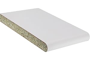 EUROCELL White, 150mm 1m Long Laminate Window Board Cill Moisture-Resistant 23mm Chipboard UPVC Plastic Internal Sill Polyboard Duraboard