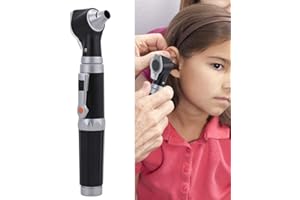 SALMUE Ear Check Magnifier with LED, 3x Magnification Visual Otoscope, Inspection & Wax Remover, 4 types of Otoscope Head for Ear Examination, Good for Checking ear/nose, Approved …