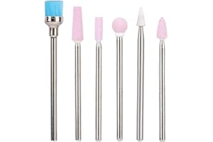 ‎PONGNAS Schleifstift Nagelfräser Nagelfräser Aufsatz Schleifkörper Bit Set aus Stahl für Nagel und Fußpflege Edelstahl Nagelbohrer Zubehör Maniküre Nagelfeile Bohrer Nail Art Tools(# 6)