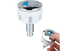 RAMONI Toilet Flush Button,Round Head Dual Toilet Push Button,Toilet Push Button Flush Replacement,Dual Flush Toilet Push Bbutton,Fit for Most Dual Flush Toilet,Replacement Flush System