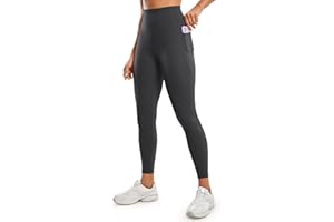 CRZ YOGA Damskie legginsy treningowe Butterluxe 61 cm - spodnie do jogi z wysokim stanem na siłownię z kieszeniami, miękkie