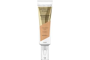 Max Factor Miracle Pure - Base de Maquillaje, Tono 55 Beige, 30ml