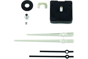 Clock-it Movimento Orologio Uts Tedesco di alta qualità con gancio metallo Made in Germany. Meccanismo per lancette Lunghe