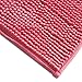 Produktbild Chenille Badematte Coral | moderner Microfaser Badvorleger in Trendfarben | ÖKO TEX Standard 100 | Komfortgröße 50x80 cm für Badezimmer | Korallenrot