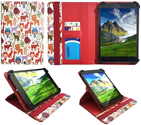 Pipo W4S Dual Boot Tablet 8 inch Multi Animal Universal 360 Degree Rotating Wallet Case Cover Folio with Card Slots ( 7 - 8 inch ) by Sweet Tech