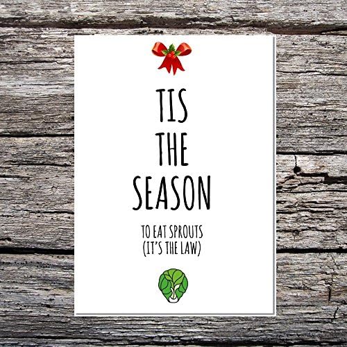 Funny AF Cards Luxury A5 hammer card christmas tis the season to eat sprouts (it's the law)