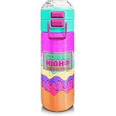 Coral High Kız &Ccedil;ocuk 500 ml Okul ve G&uuml;nl&uuml;k Paslanmaz &Ccedil;elik Termos - Pembe Rengarenk Dondurma Desenli - Sızdırmaz
