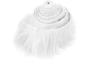 NODCOWS Tela de Pelo Sintetico, 180x5 CM Tela de Piel Largo blanco, Artesanal Tela de Felpa, Tela Blanca Imitación Pelo de Gato para Manualidades Costura, Decoración, Rollo de Tela de Peluche, Ropa