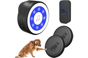 MYPIN Drahtlose Türklingel, 1000ft Reichweite Hund Türklingel, Smart Dog Bell für Tür Töpfchen Training, wasserdicht Touch Glocken für Hunde zu klingeln, um nach draußen zu gehen (1 Empfänger + 3 Sender)
