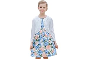 SMILING PINKER Filles Boléro Enfants Cardigan Manche 3/4 Dentelle