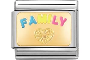 JAHN JEWELLERY Family Italian Charms Collection - Mom, Aunt, Sister, Cousin, Daughter and Best Friend Italian Gift Charm Fits all 9mm Italian Style Charm Bracelets Mom Italian Charm