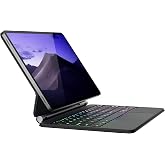 Fogy Samsung Galaxy Tab S11/S10 Lite/ S10 Fe/S9/S9 FE/S8/S7 i&ccedil;in Uyumlu Magic Keyboard Touchpad Rgb Işıklı Aydınlatmalı Klavy