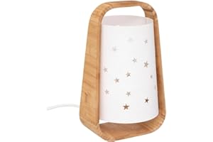 ATMOSPHERA CREATEUR D'INTERIEUR Atmosphera - Lampe enfant Étoiles - bambou et cuivre - blanc - H27 cm