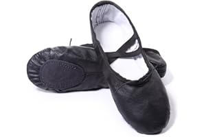 DoGeek Zapatos de Ballet de Cuero Zapatillas de Ballet de Danza Baile para Niños