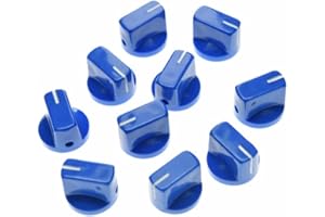Dopro 10PCS Guitar Amp effetto pedale manopole puntatore manopola con set di viti, Blue