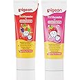 Pigeon Strawberry and Fruit Punch Toothpaste,for Babies and Children,Fluroide -Free,SLS Free,Color Free,Paraben Free, PH Friendly, 45 g,Pack of 2