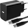 25W Caricatore Usb C per Samsung S24/S22 Plus/S22 Ultra/A34 5G/S21 S20 FE,Galaxy Note 10 20,M23 M33 M53 A15,iPhone 15/15 Pro/