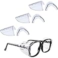 MAXXLITE 3 Pairs Eye Glasses Side Shields, Flexible Slip on Side Shields for Safety Glasses Fits Small to Medium