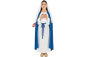 Fun Shack Maria Kostüm Kinder, Jungfrau Maria Krippenspiel, Perfekt für Weihnachten und Theateraufführungen, L