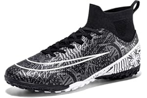 MIKRYDCO Astro Turf Football Boots for Boys Womens Soccer Boots Professional Training High-Top Shoes Outdoor Indoor Athletic Girls Spikes Trainers