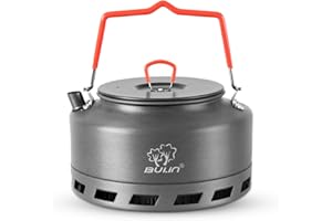 Tentock Ultraligero Tetera de Agua de Camping Aluminio Portátil Cafeteras y Teteras de Acampada Hervidor de Agua Al Aire Libre 1L/1.6L(1L)