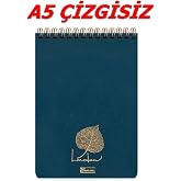 14x20 Cm A5 &Ccedil;izgisiz Linden Bloknot Defter 80 Yaprak